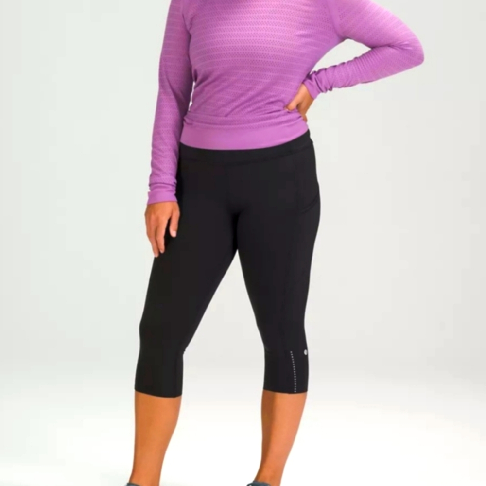 Lululemon Fast n Free Reflective High Rise Crop 19"